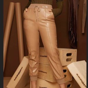 🍁HOT🍁Tan Pu Leather, Pants/Joggers Free📦